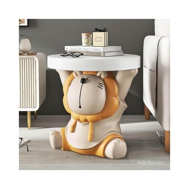  獅子託盤客廳落地擺件傢居飾品電視櫃沙髮旁床頭裝飾喬遷禮物