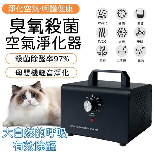 【EARISE 雅蘭仕】臭氧發生器 家用淨化空氣機 除甲醛空間殺菌 消毒除味臭氧機