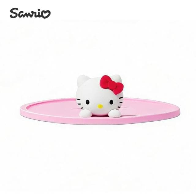 【SANRIO 三麗鷗】Hello Kitty凱蒂貓正版立體造型高品質無毒矽膠杯墊杯蓋(盒裝老婆女友女兒聖誕交換生日禮物