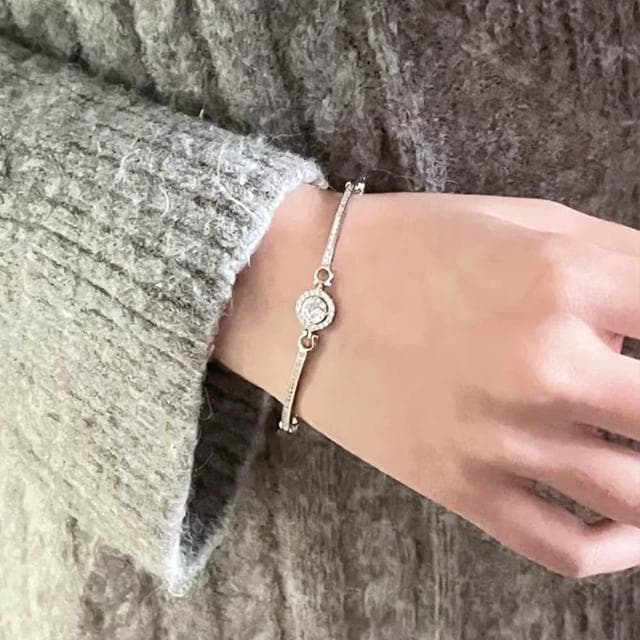 【LEEHER】鋯石手鍊/女生手鍊/手鐲/手鍊/情人節禮物/S925純銀手鍊/