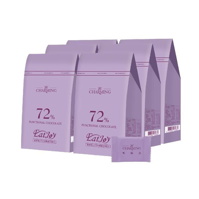 【6盒組】紫享吃72%機能巧克力 黑巧克力 代謝 順暢 體重管理