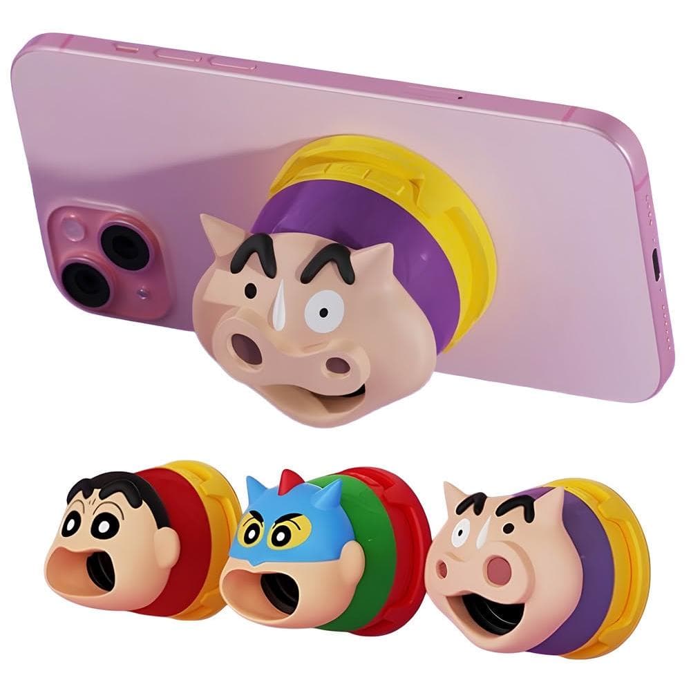 【Hello 蠟筆小新】蠟筆小新 手機支架 磁吸 車載 支架 手機支架 通用型 磁吸手機支架 吸盤 吸盤手機支架 送禮 禮物 生日 交換 聖誕