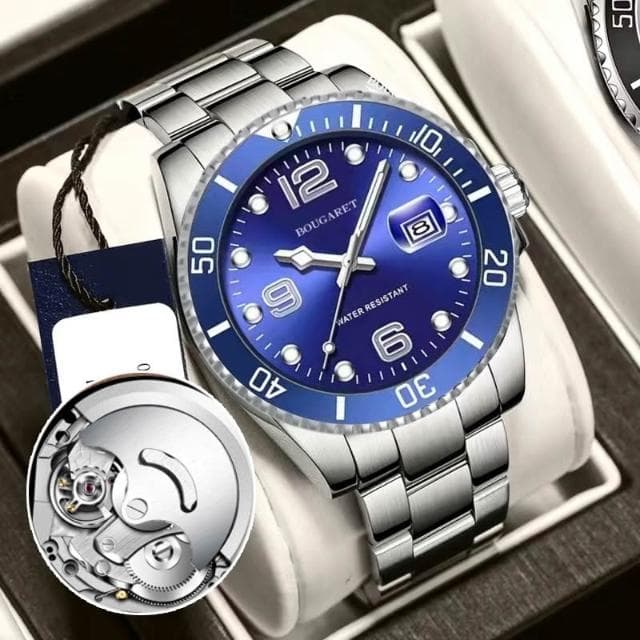 [江心獨具]新款名錶灰遊艇簡約帥氣鏤空高級時尚全自動組件機械手錶 男士日曆夜光手錶 鋼帶男錶 男士手錶