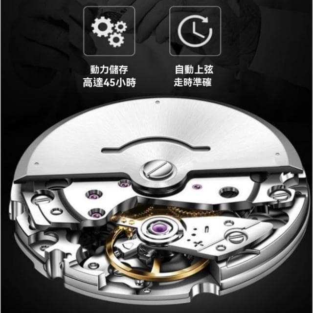 [江心獨具]新款名錶灰遊艇簡約帥氣鏤空高級時尚全自動組件機械手錶 男士日曆夜光手錶 鋼帶男錶 男士手錶