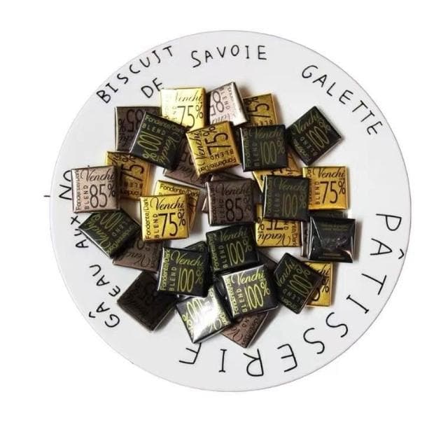 HanNaMiChan意大利進口聞綺Venchi 60%75%85%100%黑巧克力零食散裝糖果小片