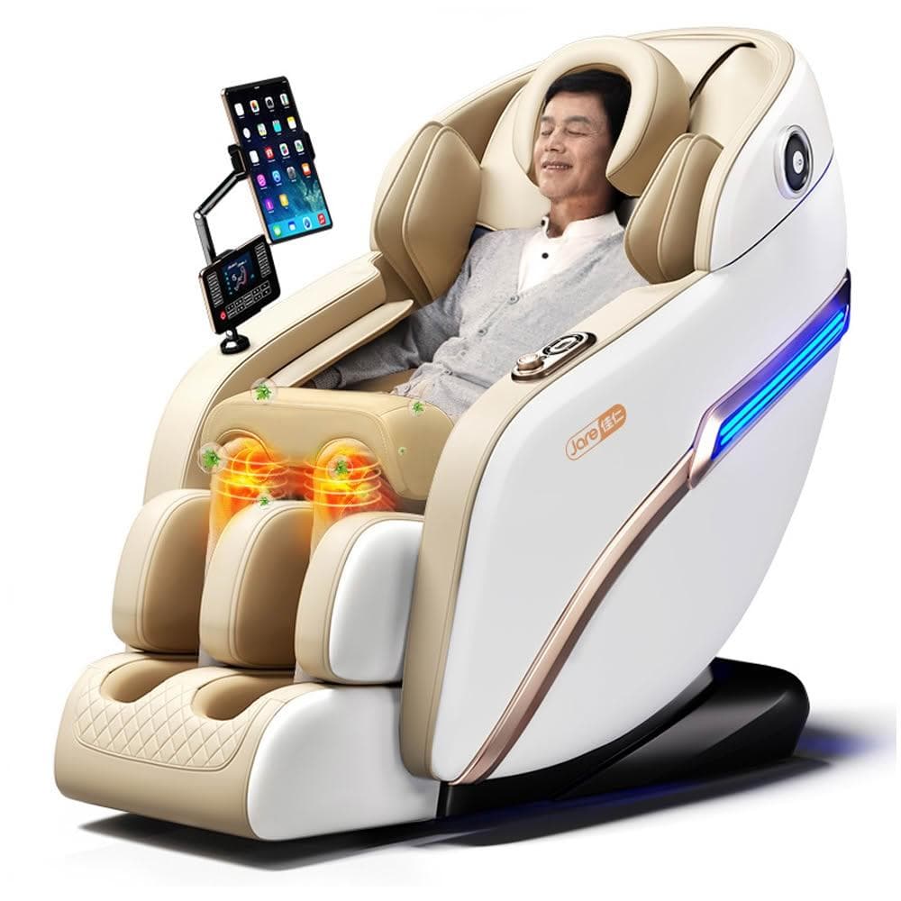 【宅造印象】護膝熱敷豪華按摩椅 語音聲控 柔感岫玉石按摩手 零重力太空艙 全自動按摩沙發椅 孝親送禮長輩按摩沙發