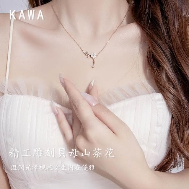 KAWA 七夕特賣 S925 純銀項鍊 鎖骨鏈 項鏈 銀飾項鍊 銀鏈 不褪色 閨蜜項鍊 情人節禮物 37Q