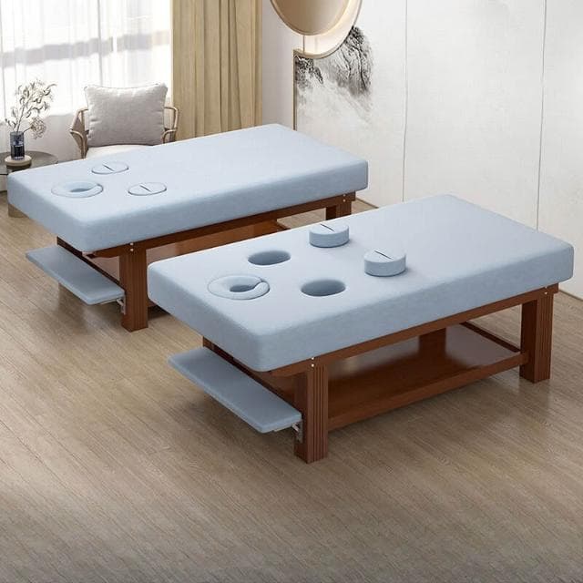 加寬實木美容床按摩床中醫推拿理療床美容院專用床帶手臂洞看手機