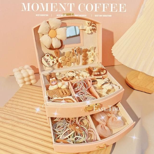 含發票 生日禮物女童首飾收納盒女孩兒童公主首飾盒發飾發夾飾品收納盒