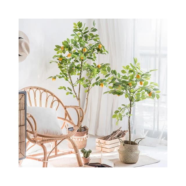 百信百貨 免運 仿真植物檸檬樹假綠植盆栽網紅大型室內裝飾花客廳擺件假植物
