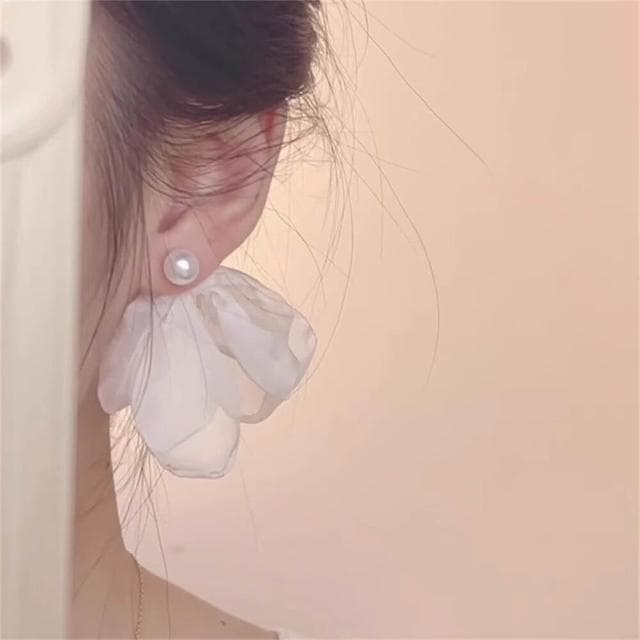 耳環仙氣粉色白色花朵耳環女高級感誇張度假耳配飾輕盈精緻輕奢韓國不過敏看不膩超閃耳環耳飾飾品配禮服百搭禮物仙氣羅馬假日精致