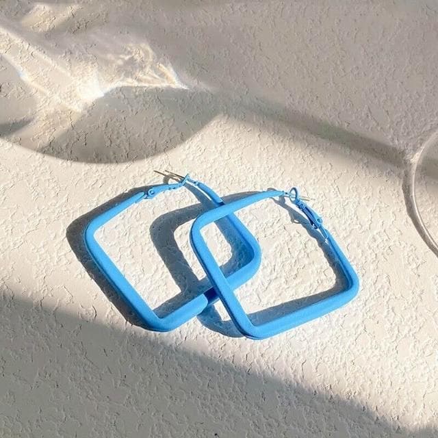  耳環 方形耳環女冷淡誇張新款輕盈精緻輕奢高級韓國不過敏看不膩超閃耳環耳飾飾品配禮服百搭禮物潮耳飾品小眾高級設計感大耳圈