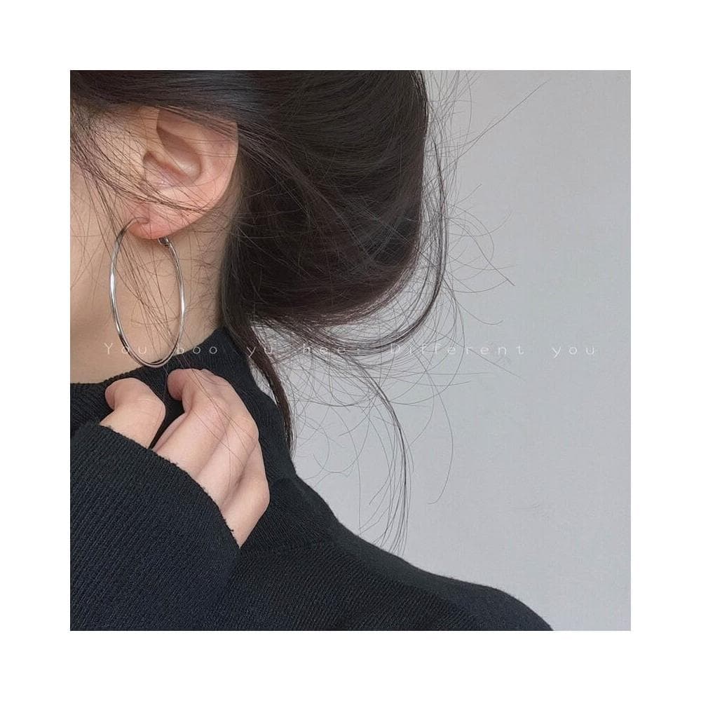 耳環誇張個性耳環女素圈高級感冷淡風小眾氣質新款大耳圈耳飾輕盈精緻輕奢高級韓國不過敏看不膩超閃耳環耳飾飾品配禮服百搭禮物