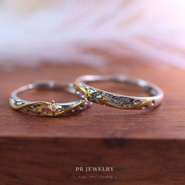 星映 925純銀情侶戒指 情侶對戒 情人節禮物 PR 飾品