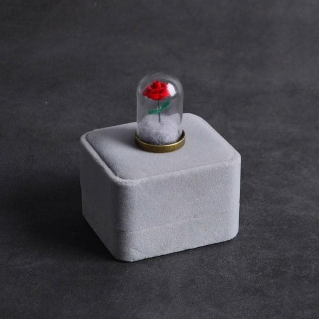 💗七夕情人節情人節禮物小王子系列-戒指盒小王子的玫瑰花玻璃罩玫瑰花生日禮物送女生女朋友創意情侶七夕情人節女