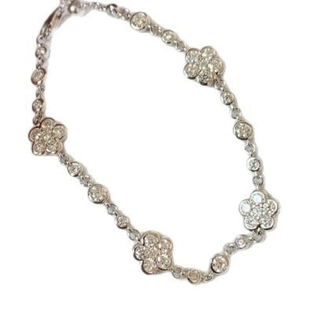 手鏈輕奢高級感簡約小眾泡泡鉆花朵手鏈鑲嵌锆石百搭清冷甜美疊戴手飾大方氣質日常通勤派對約會手鏈輕盈手鏈手環手串手飾簡約百搭