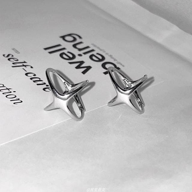 耳環設計星星耳環女小眾設計高級感新款耳圈銀針耳釘耳飾 不過敏看不膩超閃耳環耳飾飾品不褪色百搭禮物輕盈精緻輕奢高級韓國