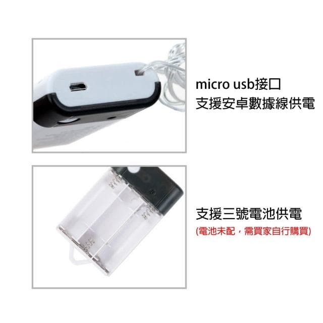 USB/電池兩用LED彩燈串【黑馬燈城】｜銅線燈/相片夾燈/球燈/婚禮燈/求婚燈/禮物燈/聖誕節燈/遙控燈【A1502】