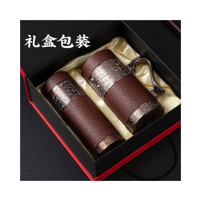 【百佳】茶杯 紫砂保溫杯 高檔男女士紫砂杯子 辦公商務紀念禮品 水杯 送長輩禮物 朋友禮物 