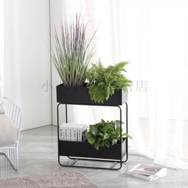 北歐鐵藝花架 多層室內綠蘿置物架 客廳走廊盆栽 簡約多肉植物花器 落地陽臺大花盆架