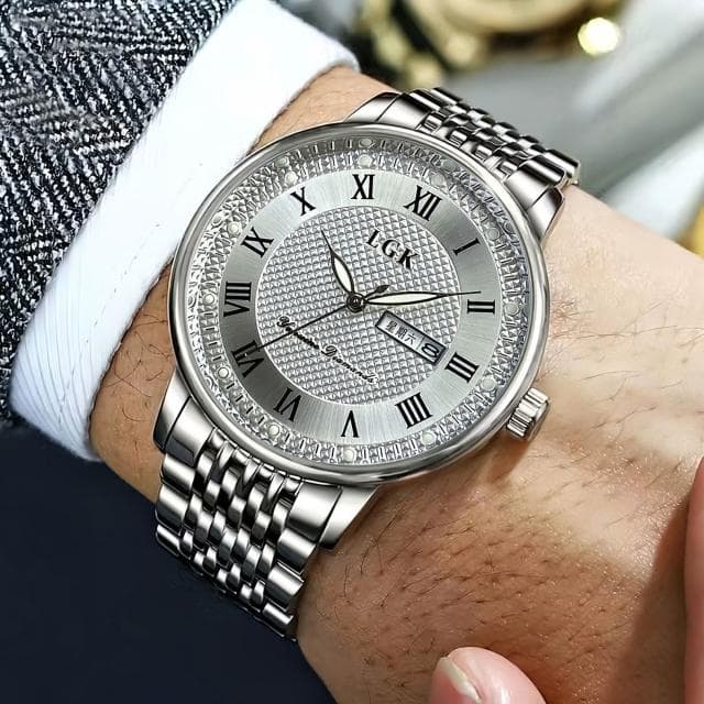 【Try】手錶男輕奢小眾高級感精工錶男士爸爸商務風瑞士錶防水夜光男生全自動機械錶簡約氣質精緻石英錶高顏值精品金屬指針男錶