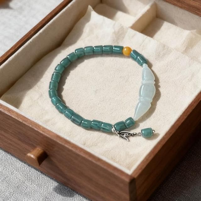 【Paiya 派亞】原創設計天然翡翠A貨5X5MM桶珠緬甸半鐲琥珀手串手鏈