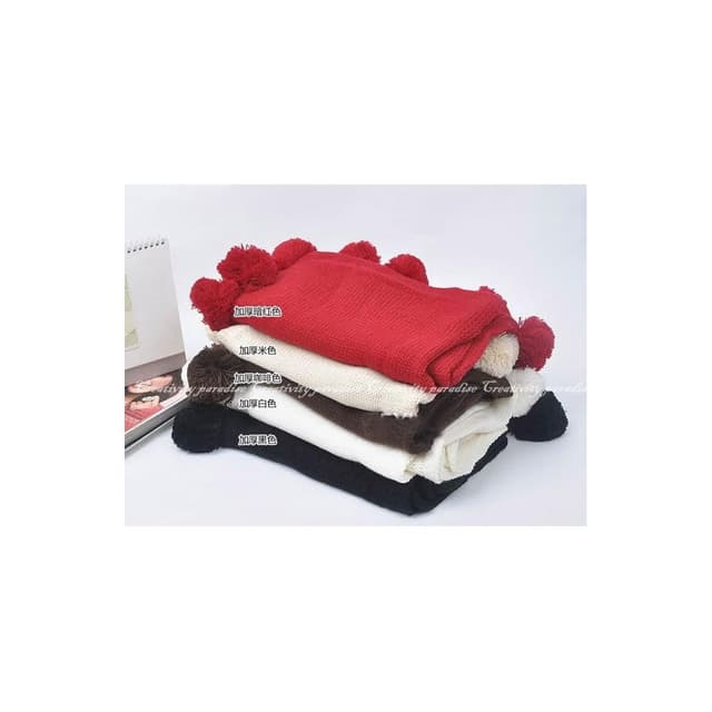 加厚版球球圍巾-裸婚時代童佳倩球球圍巾超保暖圍巾☆豪麥網☆