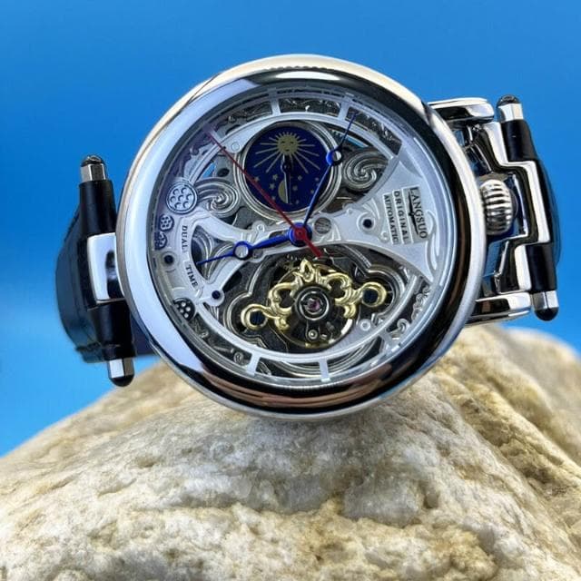 手錶男防水機械手表雕花機芯時尚全自動機械手表機械陀飛輪輕奢小眾高級感精工錶男士爸爸商務風瑞士錶高顏值精品金屬指針男錶