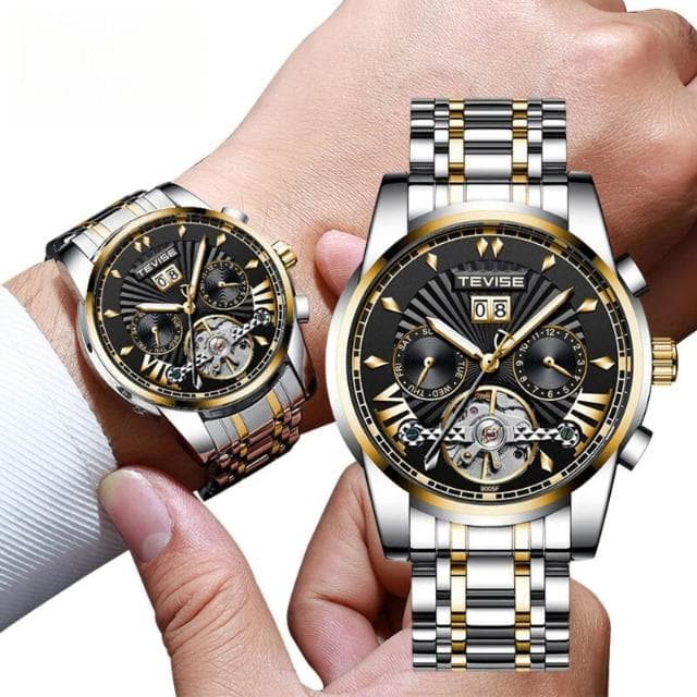 手錶男輕奢小眾高級感精工錶男士爸爸商務風瑞士表機械表夜光表防水男手表夜光陀飛輪簡約氣質精緻石英錶高顏值精品金屬指針男錶 