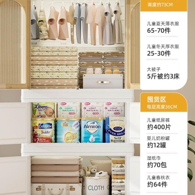 郵寶寶收納櫃簡易儲物櫃嬰兒衣櫃家用塑料日本免安裝包