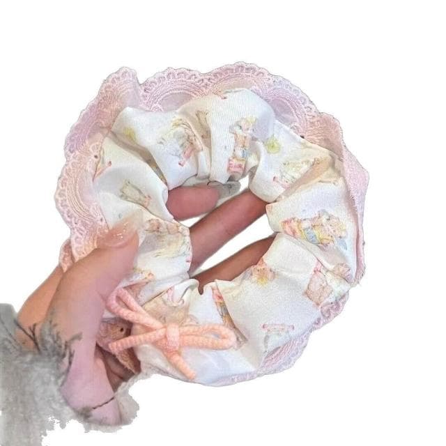 髮圈大腸發圈韓系大腸發圈頭繩馬尾頭繩花朵森系發飾蕾絲簡約髮飾髮繩髪飾髮圈不傷髮丸子頭( 聖誕節 生日 髮飾頭飾  禮物)