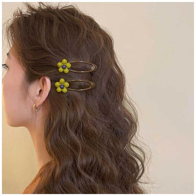 髮飾髮夾可愛花朵發夾女前額bb夾側邊夾碎發發卡瀏海邊夾側邊髮飾飾品髮夾一字夾( 聖誕節 生日 髮飾 頭飾  髮夾 禮物)