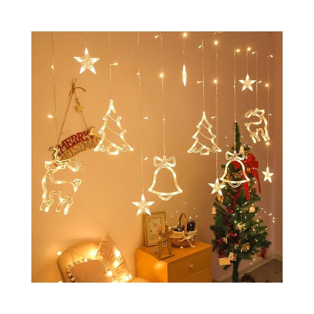 【ZM】聖誕燈 聖誕樹串燈 聖誕節布置 星星月亮燈 交換禮物 瀑布燈 窗簾燈 裝飾燈 彩燈 滿天星ZM-00439