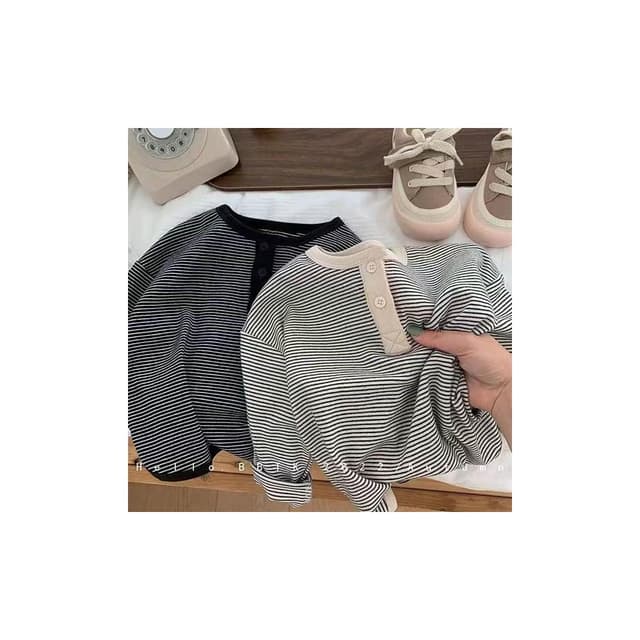 【Arbea】兒童打底衫秋季新款男童長袖T卹女童打底衣條紋男孩女孩衣服童裝【C1272】