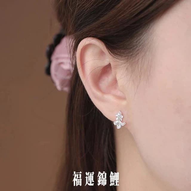 純銀福袋銅錢錦鯉項鏈耳釘 S999足銀 不易過敏 項錬 耳釘 純銀飾品 福運財運 生日禮物 情人節禮物 送女友送好友