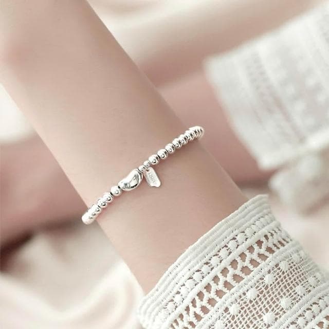 【LEESA】純銀手鍊\銀珠手鍊\日系手鍊\韓國手鍊\氣質手鍊\手鍊\手環\串珠手鍊\閨蜜手鍊\氣質個性\女生禮物