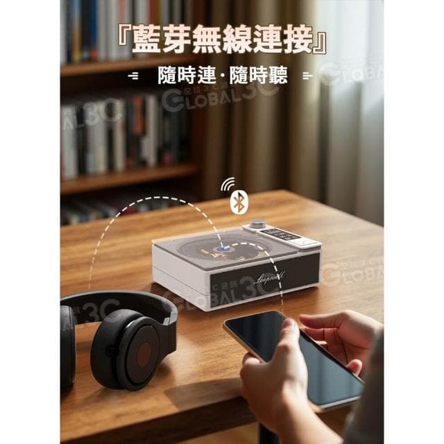 復古唱片機 CD播放器 HIFI高音質 CD 藍芽 FM廣播 USB 光纖 耳機 影音設備