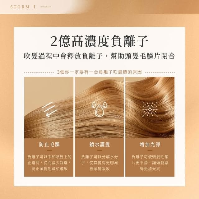 【Arlink】STORM I 2億高濃度負離子 高速負離子吹風機(吹風機/ 旅行吹風機/ 速乾吹風機)