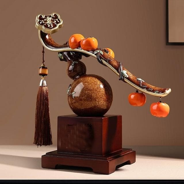 【Loha 樂活家】新中式如意擺件 事柿如意擺件 擺飾 送禮 擺設 陳設品 裝飾品 開運擺件 招財飾品 精美禮品