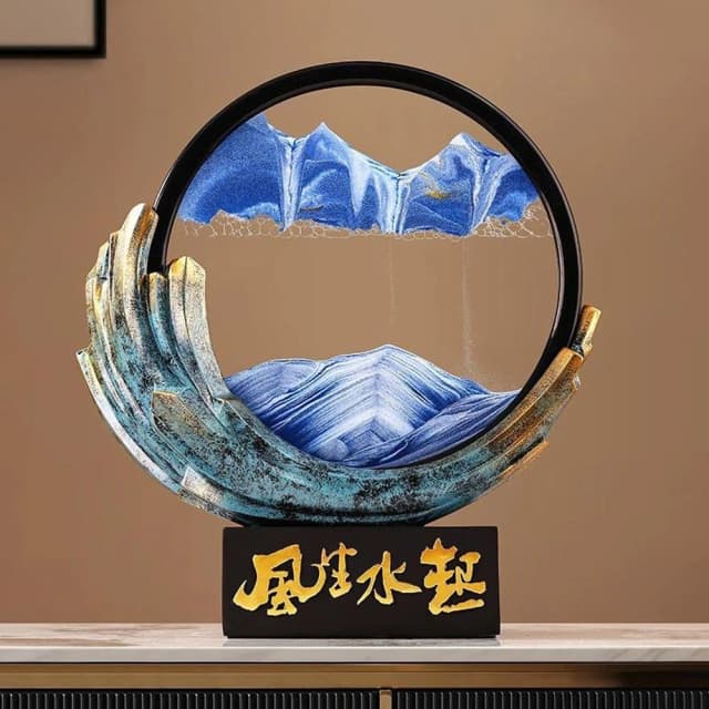【Loha 樂活家】流沙畫擺件-山水畫 擺件 飾品 送禮 擺設 陳設品 裝飾品 開運擺件 創意擺件 精美禮物 新中式擺件