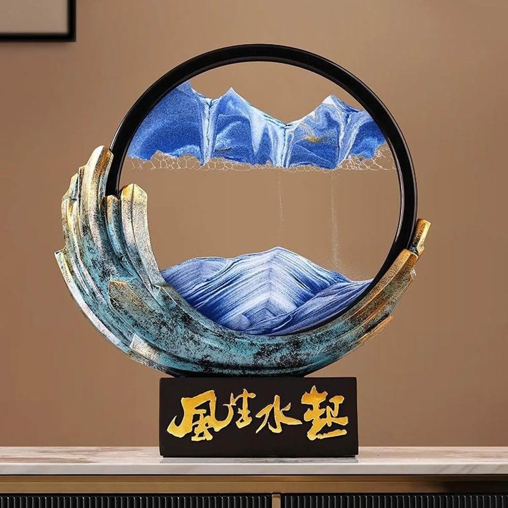 【Loha 樂活家】流沙畫擺件-山水畫 擺件 飾品 送禮 擺設 陳設品 裝飾品 開運擺件 創意擺件 精美禮物 新中式擺件