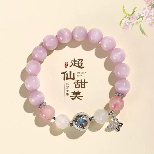 【開運堂】【附禮盒】 🔥粉水晶薰衣草紫水晶幽靈手串水晶百款天然水晶手鍊招財手鍊防小人手鍊招桃花水晶手串交換禮物