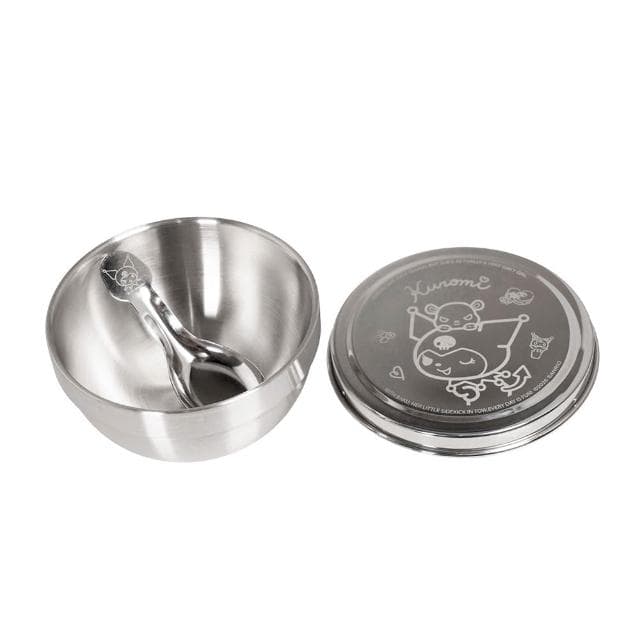 【IMPACT 怡寶】加贈丹爸獨家贈品【IMPACT】怡寶 酷洛米Kuromi不鏽鋼碗(附湯匙蓋子) IMKUD01SL 餐碗 餐具