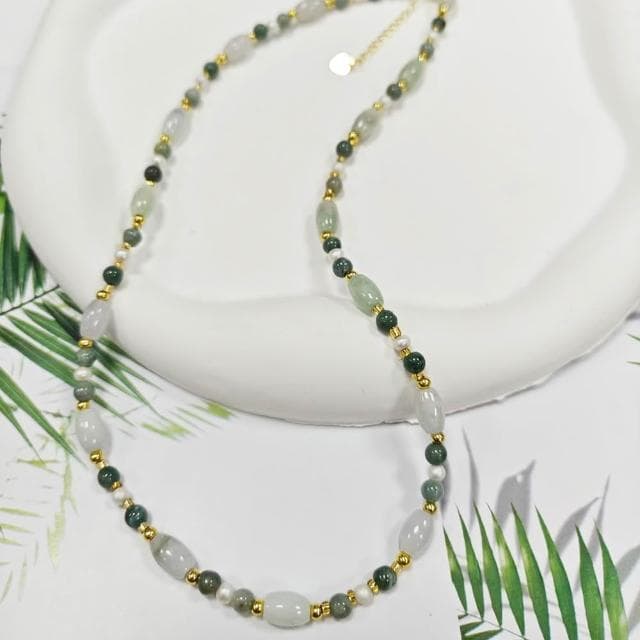 【Paiya 派亞】緬甸翡翠A貨項鍊/手鍊三彩部分帶黃翡二選一 買一套就是套裝