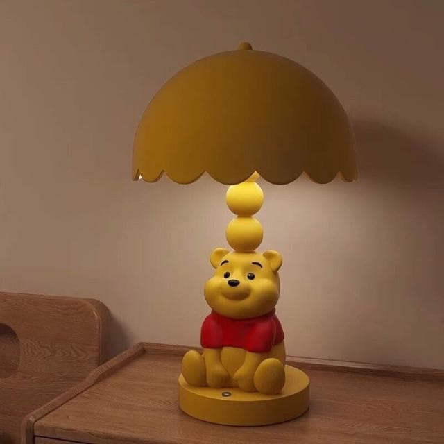 維尼小熊房間臥室床頭燈裝飾臺燈小夜燈氛圍燈搬家生日送禮