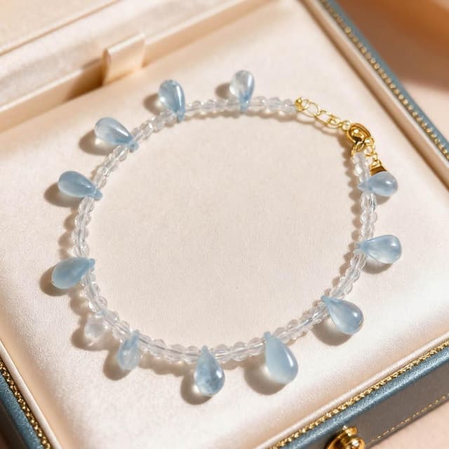 【Paiya 派亞】【帕拉伊巴薄荷藍】鑽切托帕石S925手鏈 | 獨特鑽石切工 清透閃耀