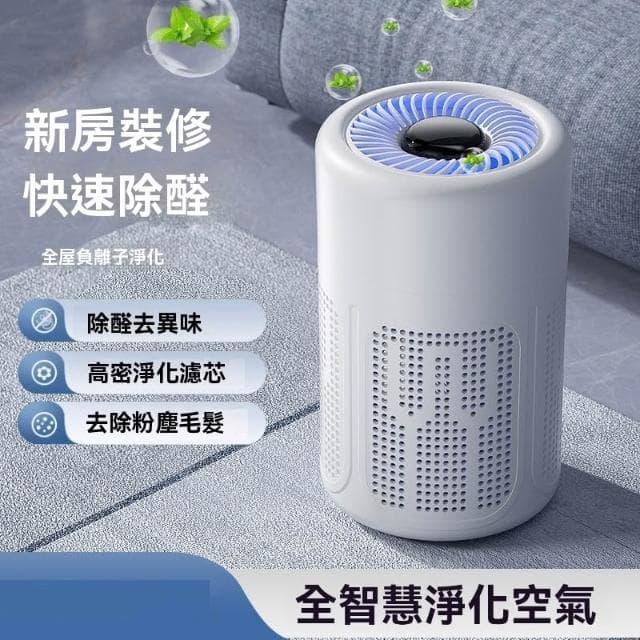 【Future Tech 未來科技】空氣凈化器 USB空氣凈化器負離子家用空氣除甲醛異味過濾室內除味
