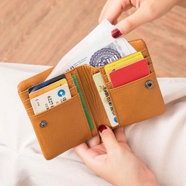 TW新款促销#新款女款短款錢包複古折疊拉鏈小錢包多功能學生錢夾子零錢包卡包