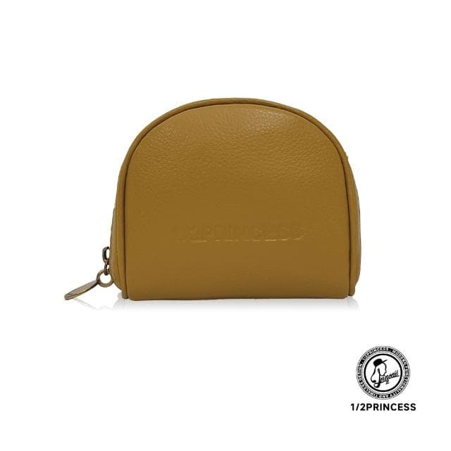【1/2princess】精品館甩紋牛皮半弧微光萬用零錢包A1055