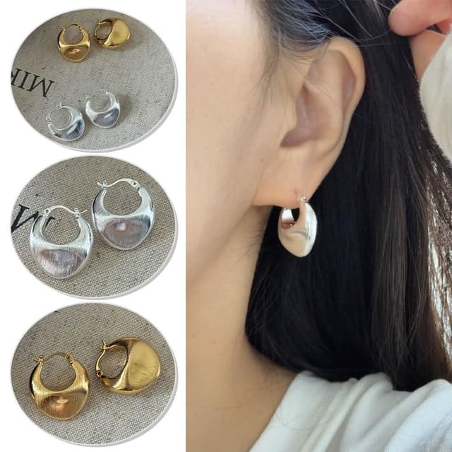 【KEDDY】韓系氣質-紋理耳飾-百搭配件-韓風耳飾-陶罐造型-簡約設計-獨特造型-復古感-氣質耳釘